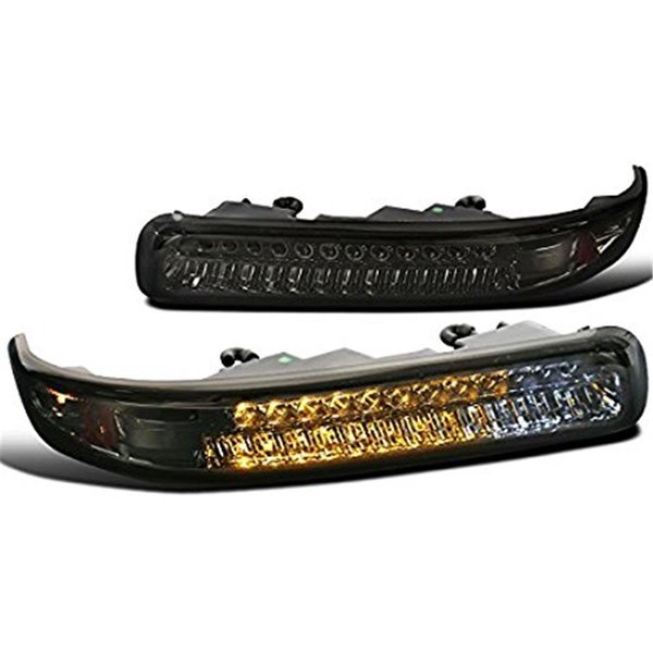 Overtime 1999 - 2002 Silverado LED Bumper Lights; Smoke & Amber OV1187852